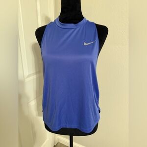 Nike Women’s Performance Tank Top in Royal Blueish Purple with Silver Swoosh
